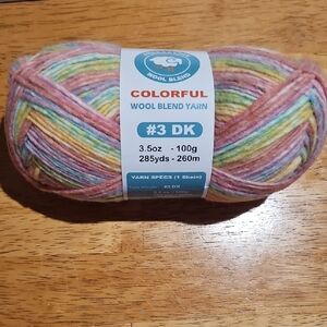 Colorful Wool Blend Yarn #3 DK